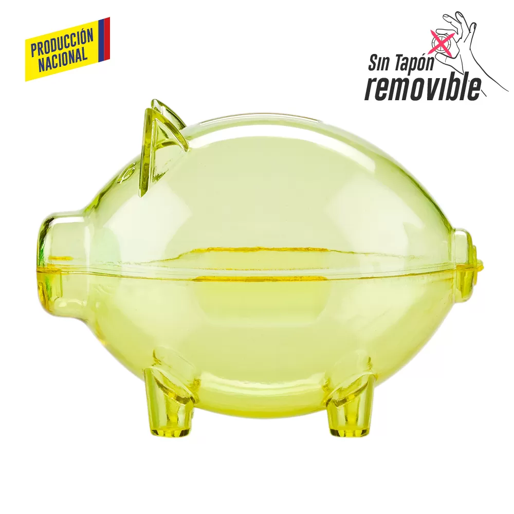 Alcancia Mini Cerdito Cristal Producción Nacional 0