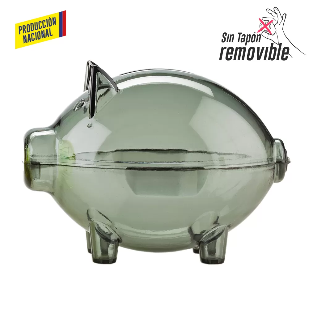 Alcancia Mini Cerdito Cristal Producción Nacional 3