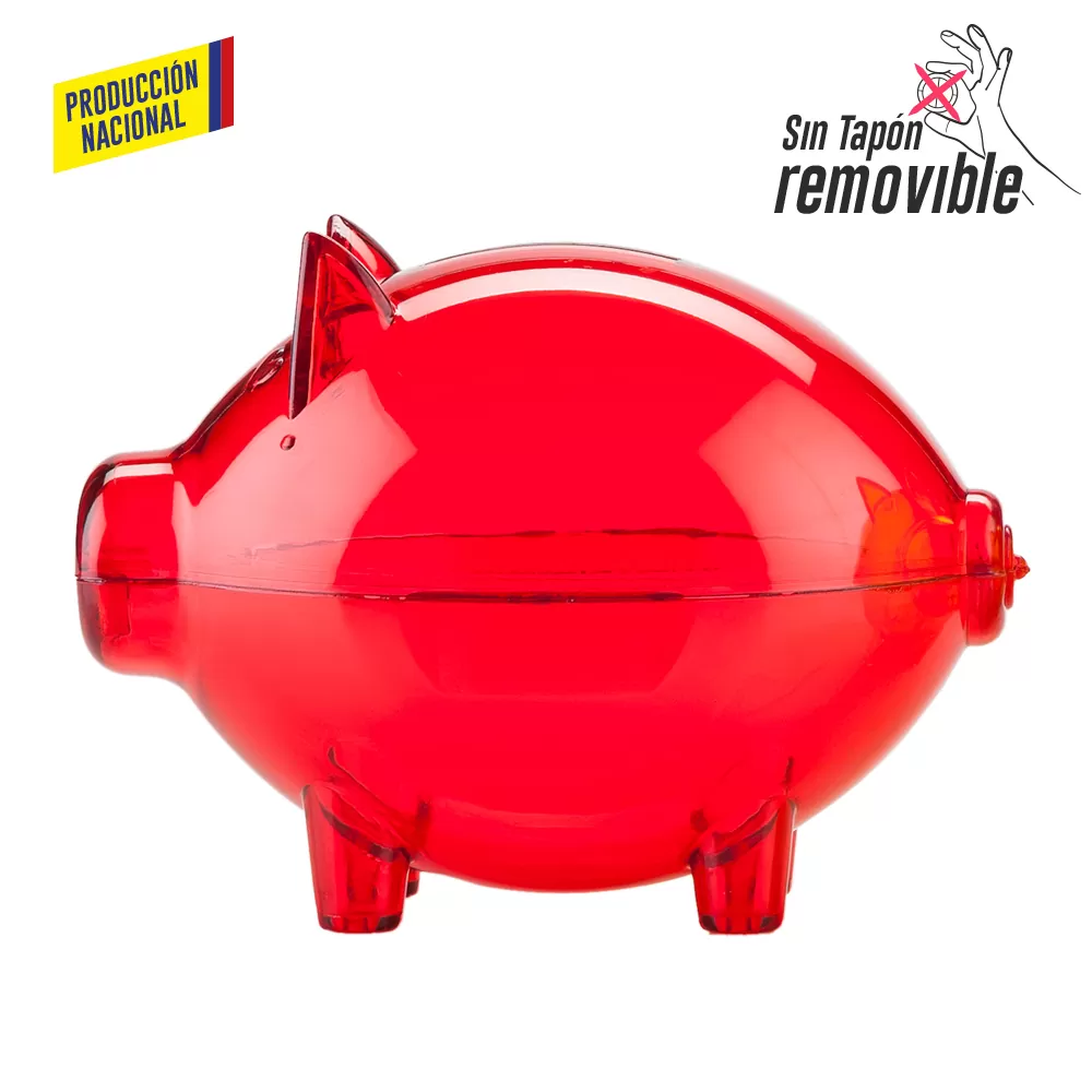 Alcancia Mini Cerdito Cristal Producción Nacional 4