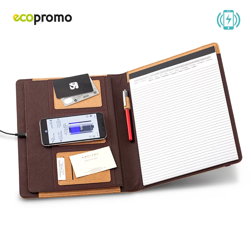 Carpeta Folder con Cargador Inalámbrico Cork 0