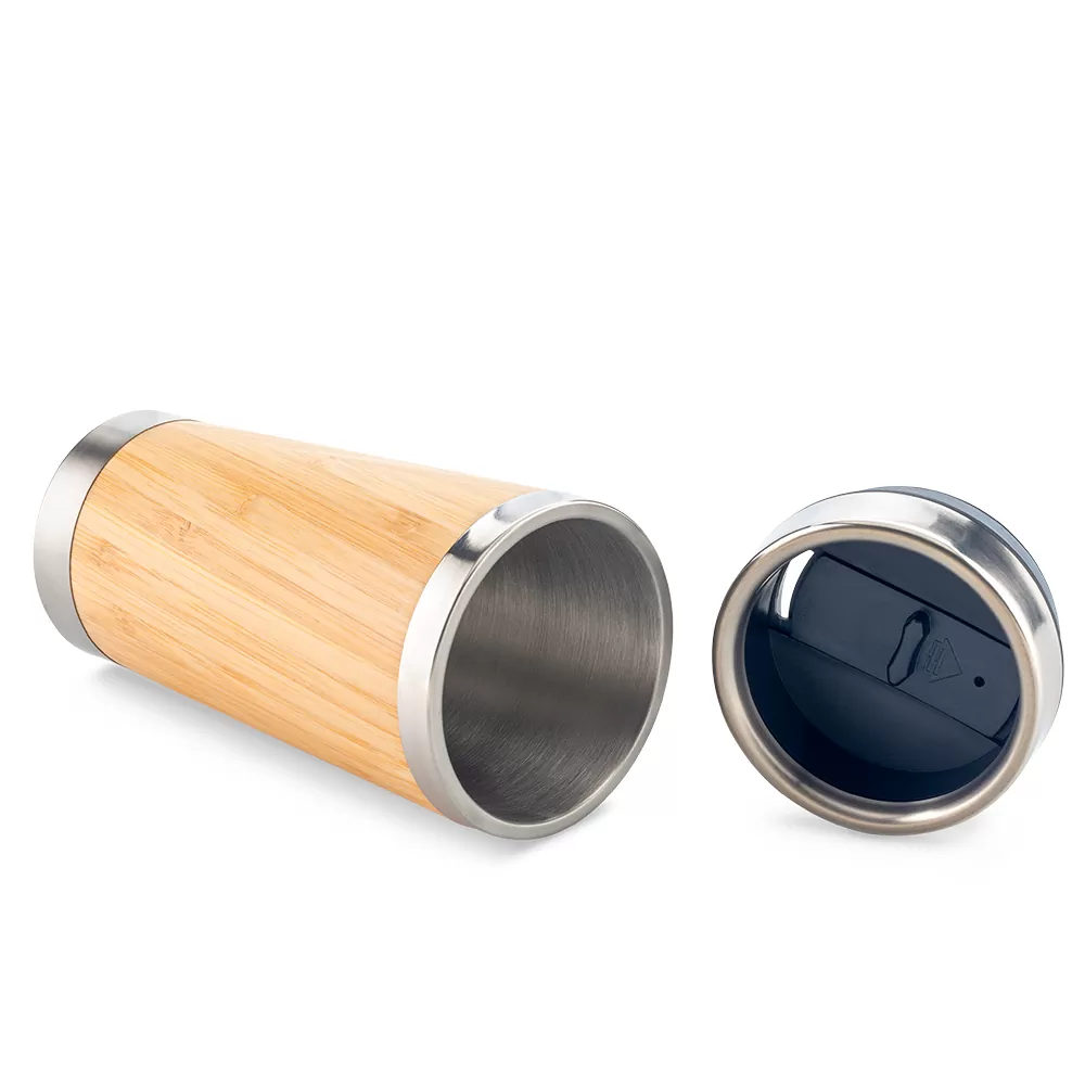 Mug Metálico con Bamboo 500ml 0