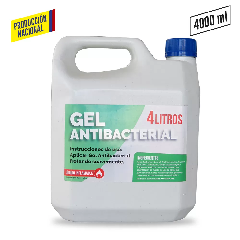 Gel Antibacterial TransparenteProducción Nacional 7