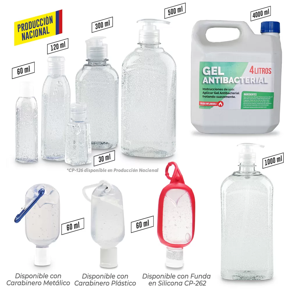 Gel Antibacterial TransparenteProducción Nacional