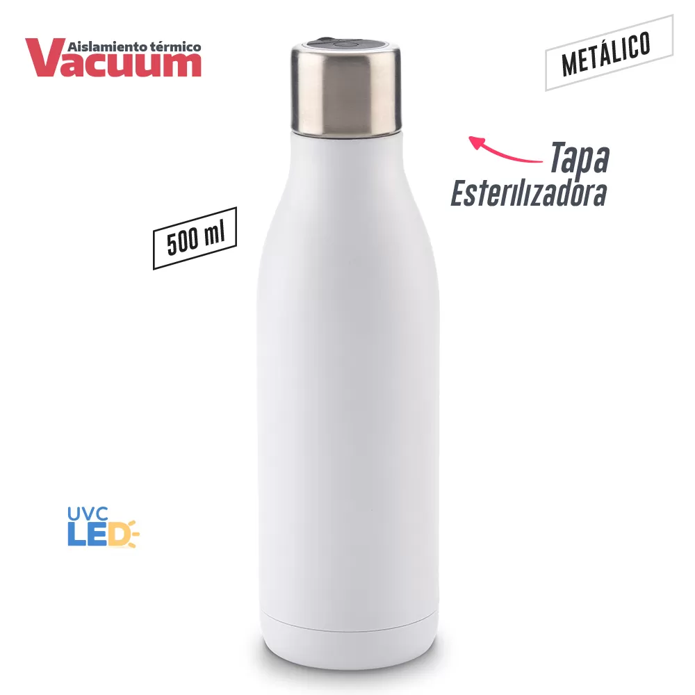 Botilito Metálico UV-C Clean 500ml 1