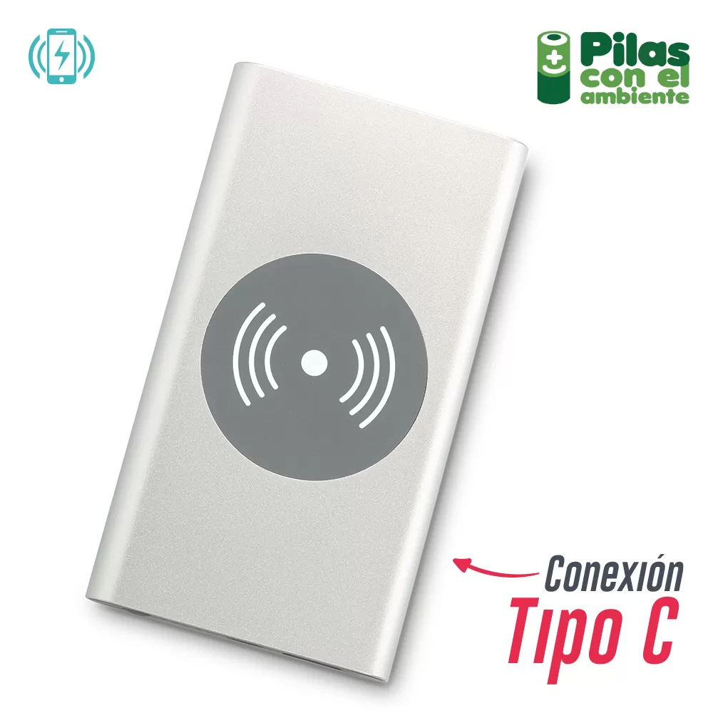 Pila Recargable con Cargador Inalámbrico 4000mah 2 0