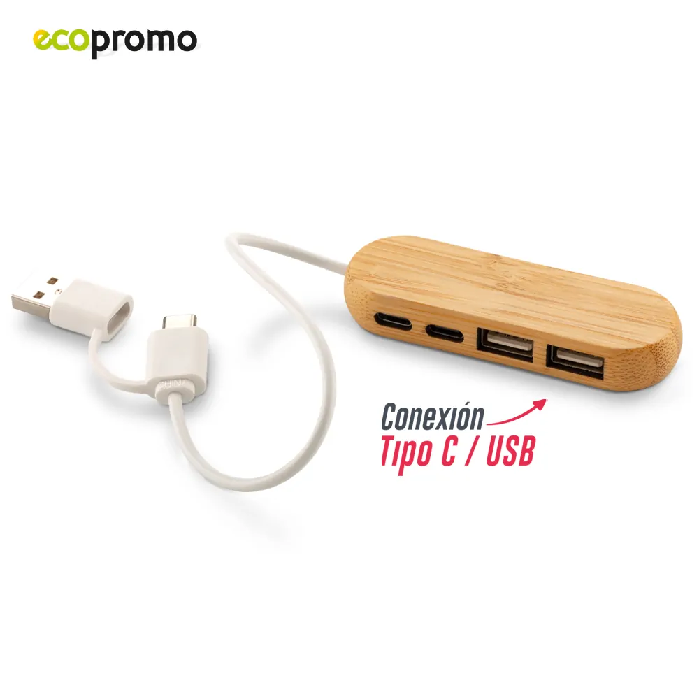 Puerto USB Massimo Bamboo 0